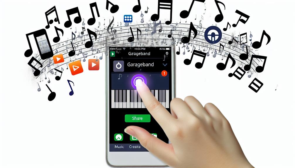 share Garageband Projects on Iphone 